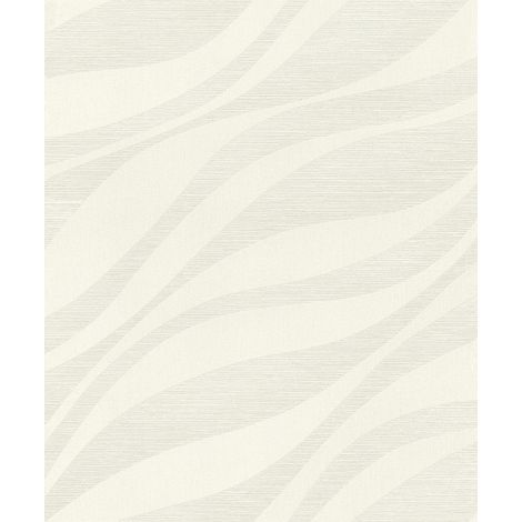 Rasch Vliestapete Muster Wellen creme 10,05 x 0,53 m Wandtapete (1/2)