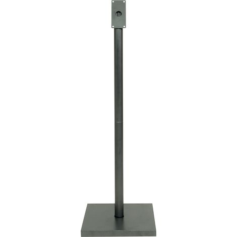 Ensemble pied + socle carré pour porte-menu LED - gris galvanisé, 135 cm - pour presentoir MCS-3A4-CS - Securit