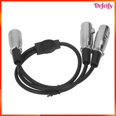 Akozon Câble XLR mâle vers double XLR femelle Câble Répartiteur XLR Flexible en Y, Double Cordon Femelle, Faible video microphone (1/5)