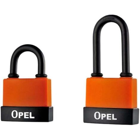 Cadenas à clé haute sécurité, boîtier en PVC anti-poussière, résistant à la rouille pour l'extérieur, lot de 2, orange (1/3)