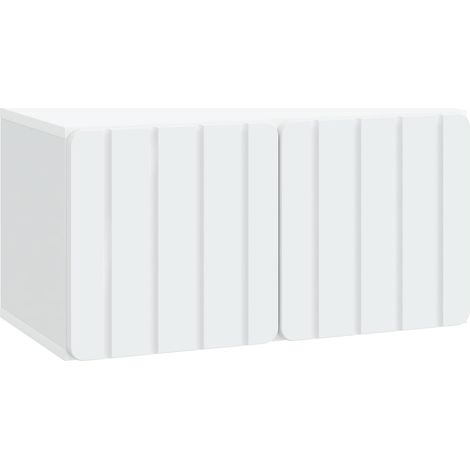 Wall-Mounted TV Cabinet 59.5 x 31 x 30 cm White Engineered Wood vidaXL (1/5)