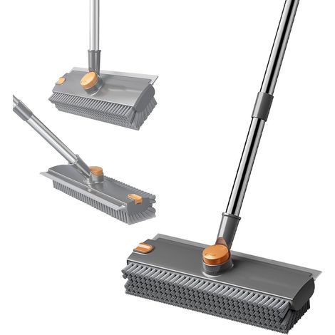 2 en 1 Nettoyeur de Carrelage et de Joints de Sol avec Poils Rigides,(138cm)360° Tête Pivotante,Brosse de Nettoyage pour Carreaux,Salle de Bain (1/5)
