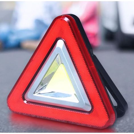 Triangolo di segnalazione di emergenza a LED da 13 cm, triangolo riflettente multifunzionale, adatto per la segnalazione stradale e automobilistica, cornice (1/4)