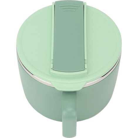 Ciotola per noodles con bacchette e forchetta-cucchiaio, 1200 ml, acciaio inox 304, pentola per ramen portatile, coperchio da tavolo. (1/5)