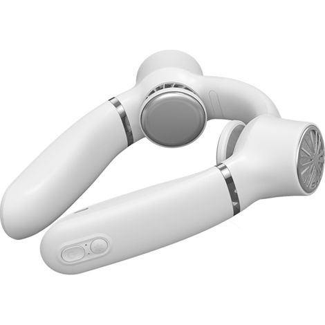 Ventilateur de cou portable sans pales, 3 vitesses, rechargeable, petit ventilateur rafraîchissant pour la maison, le bureau et les voyages (1/5)