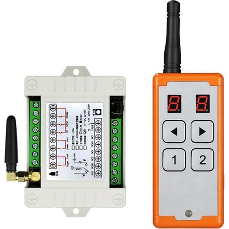 Télécommande RF 12V-48V 4 canaux, émetteur-récepteur relais 315/433 MHz pour systèmes de contrôle à distance. (1/4)