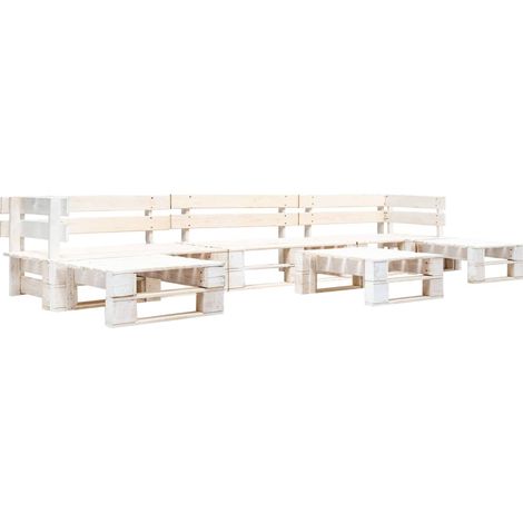 Set de muebles de jardín de palets 6 piezas madera