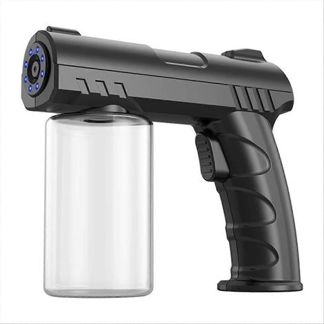 Kabelloser elektrischer USB-Nano-Desinfektionszerstäuber mit blauer Lichtverdampfungsfunktion für mehr Sicherheit im Haushalt (schwarz) (1/5)