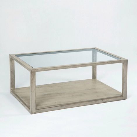 Table basse artazu - Bois clair, transparent, beige (1/2)