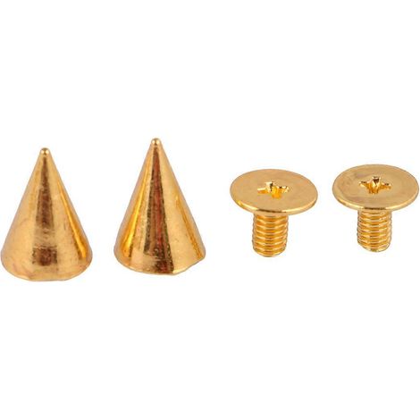 100-teiliges Metallnieten-Set, DIY-Legierungsnieten, Punk-Schraubnieten, konisch, geeignet für Schuhe, Taschen, Gürtel und Hüte, Gold (1/5)