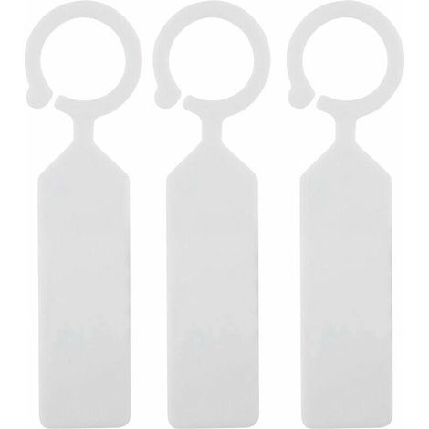 100pcs Étiquettes Marque Plantes Plastique arbre de la plante imperméable Tags jardin en plastique épais étiquettes suspendues Étiquettes de plantes de fls(blanc ) (1/5)