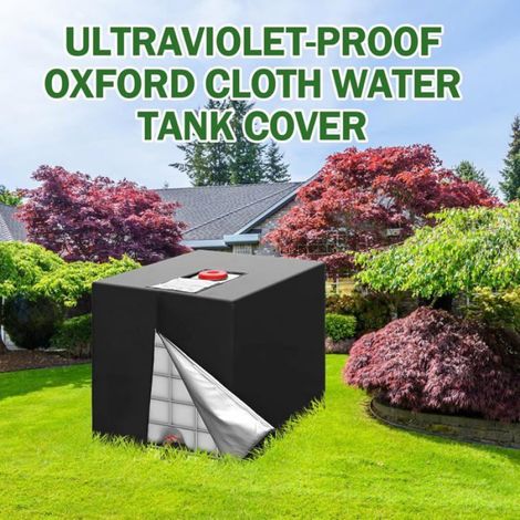 Bâche de Protection pour Cuve IBC 1000L en Oxford 420D - Housse Bâche Réservoir d'eau Imperméable Durable Anti-poussière Anti-UV (1/4)