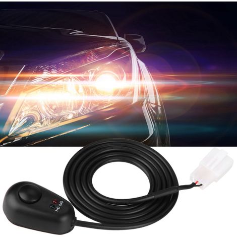 Bouton poussoir 12V en forme de goutte d'eau avec voyants LED rouge et vert, interrupteur lumineux pour véhicule, 1 pièce (1/5)