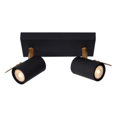 Lucide 17998/10/30 Faretto a Soffitto, Metallo, 10 W, Nero, Oro Opaco/Ottone