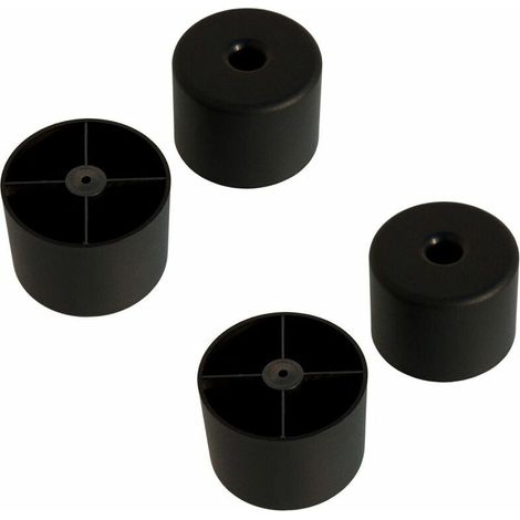 4x Möbelbein 50mm x 50mm Sofa Tisch Sessel rund Kunststoff (1/2)