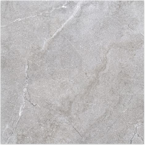Carrelage effet Pierre Gris Silver 90x90x0,9 cm In&Out Luzerio - Sol et mur intérieur et Sol extérieur (vendu par carton de 1,62 m²) - RO'MA CARRELAGE
