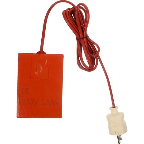 Chauffage thermostatique antigel pour réservoir d'eau de voiture, 12 V/24 V, température constante de 40 à 150 degrés, prise européenne, jaune.-9130.3cm-Orange