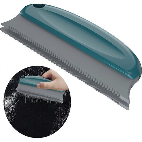 Brosse nettoyante anti-poils d'animaux  Brosse de précision avec manche  Brosse anti-peluches pour poils de chat et de chien pour voitures, meubles, tapis, canapés, vêtements, lits et fauteuils (1/5)