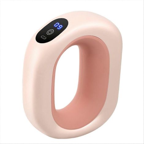 Anneau de massage vibrant portable, lot de 2, mode pulsation, teinte rose, pour relaxation musculaire et bien-être, usage domestique ou voyage, compact et discret. (1/5)