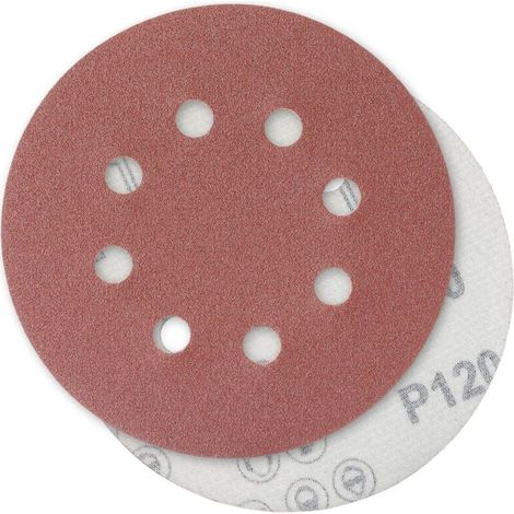 100 Stück Schleifscheiben, Körnung 125 mm, ideal zum Schleifen, Polieren und Entrosten, HSDPS5M100,120 (1/4)