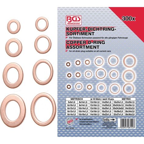 BGS Kupferdichtringsortiment 300-teilig (1/2)
