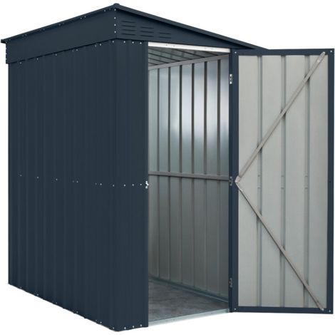 Gerätehaus aus anthrazitfarbenem Blech 124x180 cm MALIGI HOME MG/FUCSIA Antracite