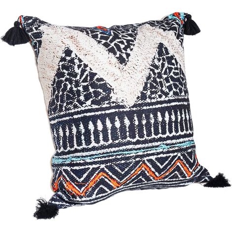 Gepolstertes Kissen ''Dakota'' aus Samt mit abnehmbarem Bezug für Sofa 45 x 45 cm für den Innenbereich