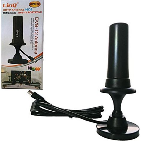 Antenne Tv Dvb-t2 46 Dbi Portable Pour Voiture Camping-car Suv Avec Aimant Pour Extérieur (1/2)