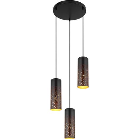 Globo - lámpara colgante - Crocky - negro - metal - Ø 34cm - E27