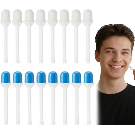 Kit de Cire pour le Nez 16 Bâtons, Cire pour le Nez Prête à l'Emploi, Cire Epilation Rapide et Sans Douleur, Epilation Nez et Oreilles pour Homme et Femme, 8 Bâtons Blancs et 8 Bleus (1/5)