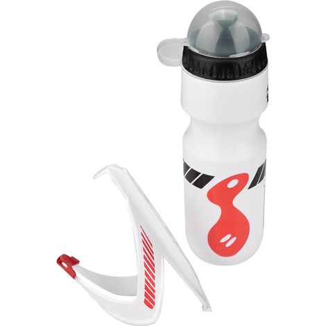 Gourde vélo 650ml avec support de cadre pour VTT et cyclisme (Blanc) (1/5)