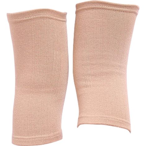 Manchon de compression pour genouillère en fibre chimique élastique chaude, accessoire de maintien pour les activités de plein air comme l'alpinisme, le vélo et la randonnée. Taille standard, une pair (1/5)