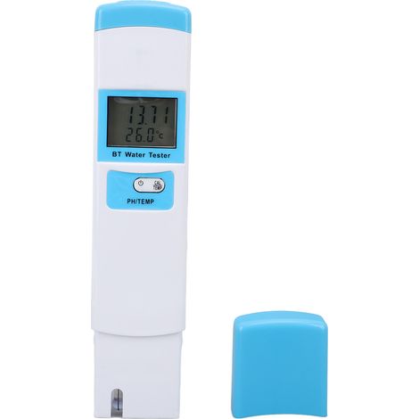 Testeur numérique de qualité de l'eau 2 en 1 (pH, température) avec application sans fil, rétroéclairage et multilingue pour la maison et la piscine. (1/5)