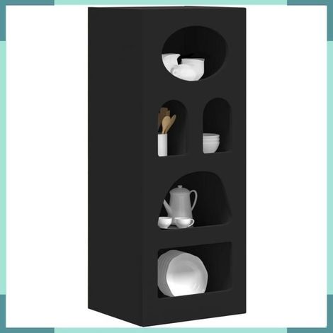 Buffet - 891295 - Noir - Bois d'ingénierie - 40 x 35 x 100,5 cm (1/5)