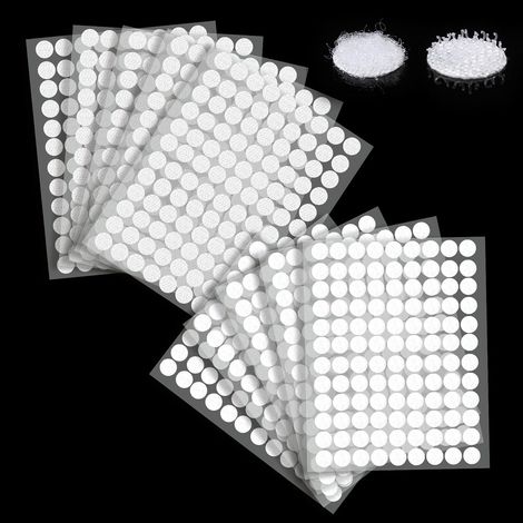 1080 Stück runde Rubbelaufkleber, 540 Paar 10 mm Klettpunkte, Klebepunkte, Klettverschluss, selbstklebende Rubbelaufkleber für Heimwerkerarbeiten usw.