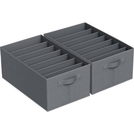 44x30x20cm 2pcs Rangement Vetement Dressing Boite de Rangement Vetement Dressing avec Poignée Organisateur Armoire Vêtements pour Pantalons,T Shirts,Chemise (1/5)