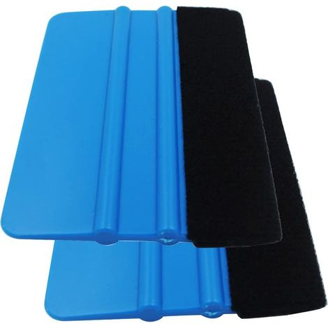 Fiberglass Edge Squeegee for Car Vinyl Wrap, Heavy Duty Window Film Squeegee, Sticker Squeegee (2-Pack, Black) (1/5)