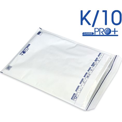 Lot de 10 Enveloppes à bulles PRO BLANCHES K/10 format 340x470 mm