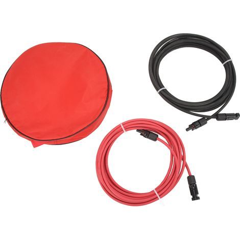 Câble de rallonge solaire 10AWG 3 mètres/9,8 ft avec connecteurs femelle et mâle pour panneaux solaires camping-car batterie, fil en cuivre (1/5)