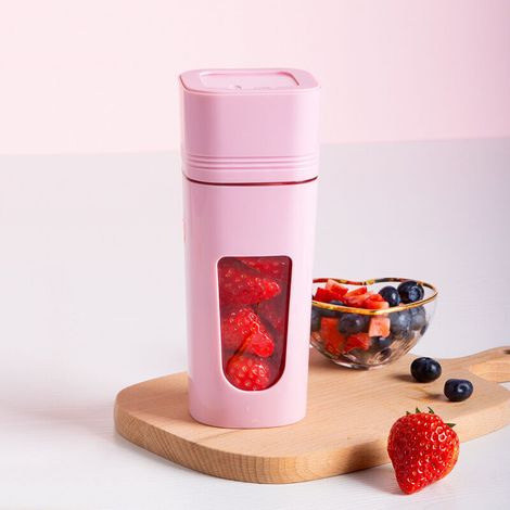 Juice Maker, Household Mini Juicer Small Portable Electric Juicer Cup Rechargeable Blue (1/4)