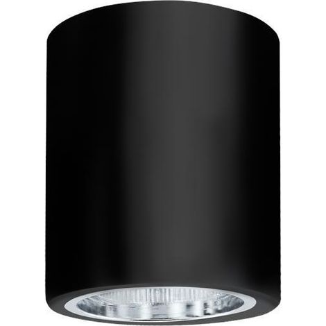 Luminaria de techo de superficie con tubo Goldlux E27 negro Jupiter 10C