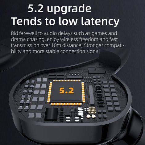 Casque d'oreille sans fil mono Bluetooth 5.2 pour professionnels (1/5)