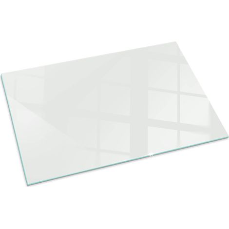 Funkenschutzplatte für Kamin Schutzplatte Design Hartglas Dekorative Glasbodenplatte Glasboden Motiv Farbe Elfenbein 100x70 cm (1/5)
