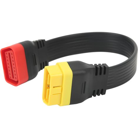 Câble rallonge OBD2 16 broches 36 cm mâle vers femelle adaptateur connecteur diagnostic (1/5)