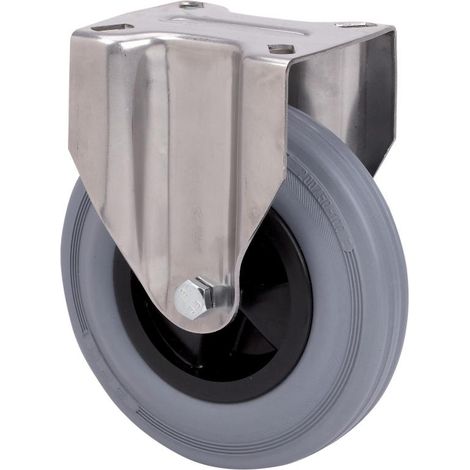 rueda fija  inox.17zvi160-psr poliamix-goma gris eje rodillos (1/2)