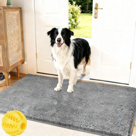Clean'Pattes: absorbe la suciedad antes de que se adhiera, alfombrilla absorbente para patas de perro, alfombrilla antideslizante lavable a máquina para perros, para la entrada, la puerta y el pasillo