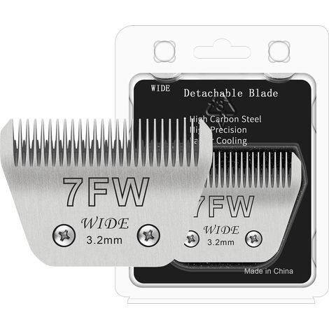 Lame large 7FW pour chien compatible avec les tondeuses Andis, Oster A5, Wahl km10, lame large de toilettage, lame de type A5, pour chien, chat, cheval (1/5)