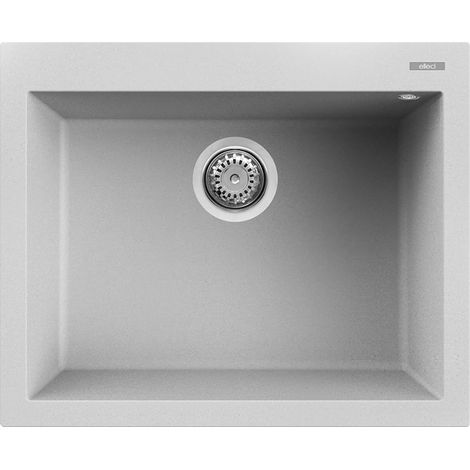 Lavello Elleci Incasso 1 vasca 61x50 Quadra 110 Metaltek Grigio Aluminium LMQ11079