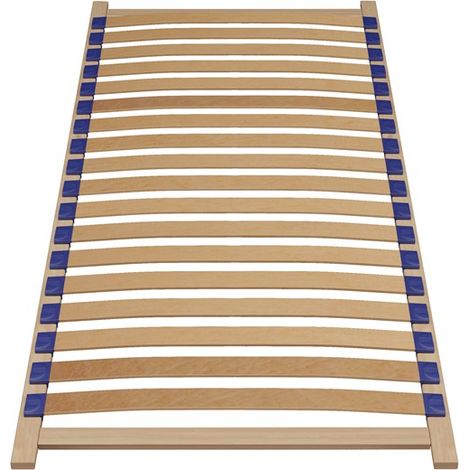 Estructura de cama de 90x200 cm - 18 listones de abedul, duradera, flexible, barnizada, fácil de montar. (1/4)