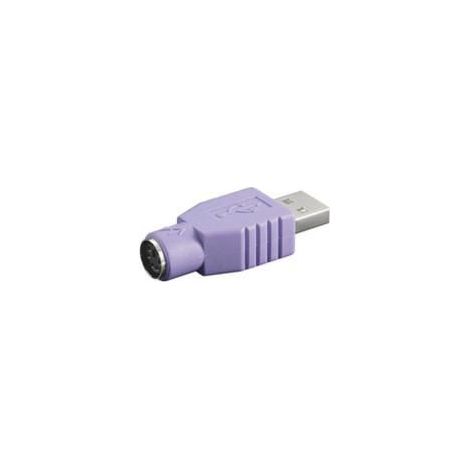 Adaptateur USB, Connecteur USB (type A) Prise femelle mini DIN 6 (PS/2). Version couleur violet